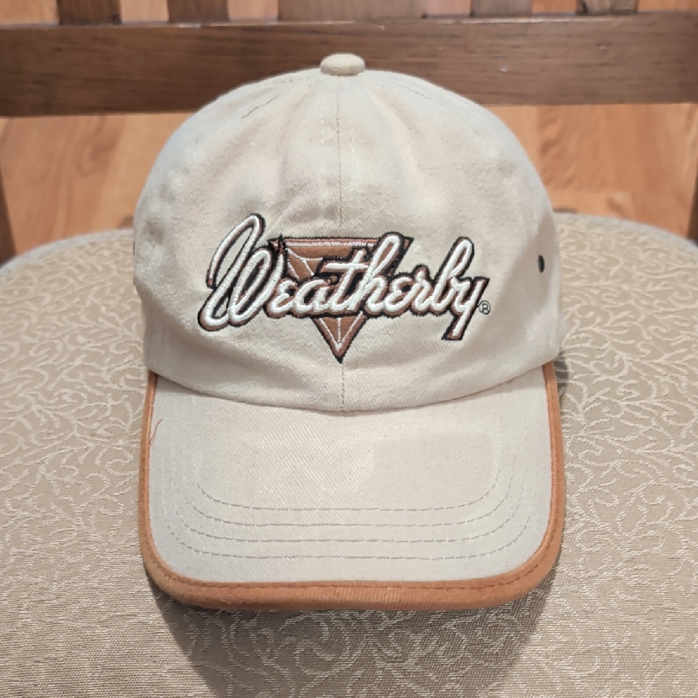 Beige and Brown Weatherby Firearms Men's Hat